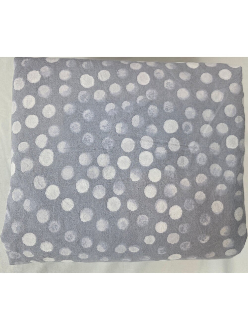 West Elm King Duvet Cover - Organic Cotton Gray Stamped Dots Polka Dot Bedding